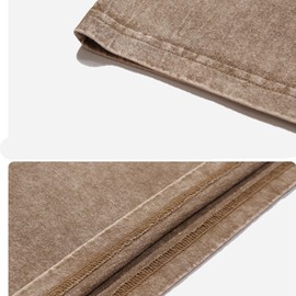 Men's Oversized T-Shirts Heavy Loose Fit Vintage Washed Tee Unisex Cotton Short Sleeve Casual Shirts Tee Tops Army Green