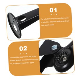 Operitacx Mini Projector Wall Mount Bracket Adjustable Angle Abs Security Camera Holder Space Saving Shelf for Home Theater and Conference Use