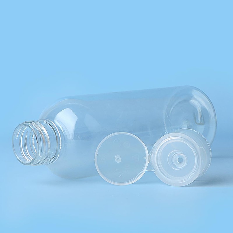 ccHuDE 8 Pcs 100ml Plastic Travel Bottles Empty Transparent Dispenser