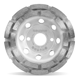 Premium Diamond Cup Wheel │ 1 Piece │ Diameter 125 mm x 22.2 mm │ 2 Rows │ For Concrete, Granite, Masonry, Natural Stone │ Compatible with Angle Grinders