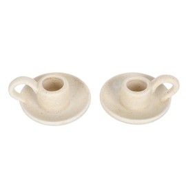 IMIKEYA 2Pcs Nordic Ceramic Candle Stand Simple Taper Candle Holder for Home Decor Minimalist Desktop