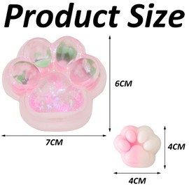 6 PCS Cat Paw Squishy, Stress Relief Taba Squishy Set, Fufu Squishy, Cat Squishy, Colored Mochi Squishy Toys, Cute Squishy Fidget Toys for Party Gift, Soft Animal Squeeze Toys for Boys, Girls, Adult