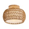 Rattan Ceiling Light Fixture，3 Style Options Boho Flush Mount Ceiling