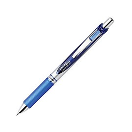 Pentel Energel Xm Gel Pen Retractable 0.7mm Tip 0.35mm Line Blue Ref BL77-C [Pack 12]