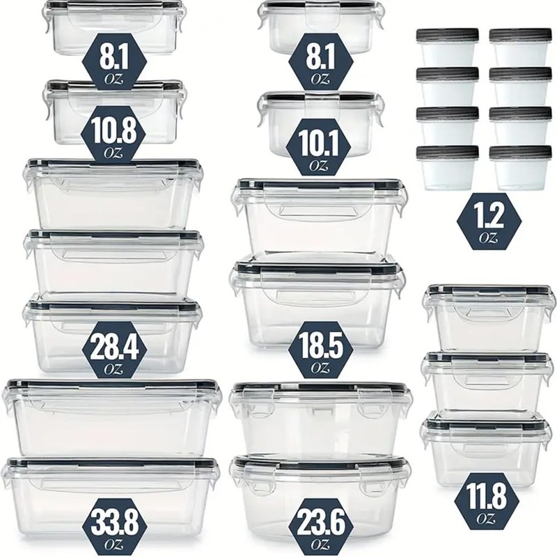 Pro 24-Piece Food Storage Containers Set | Airtight, Leakproof &