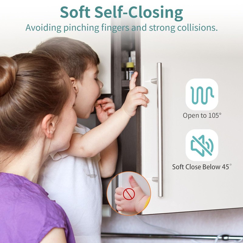 50 Pack 1/2" Overlay 3D Soft Close Hinges for Face