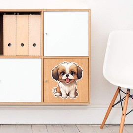 Large 210mm 'Shih Tzu' Permanent Sticker Decal for Cars/Windows/Bins/Walls etc (DW00100350)