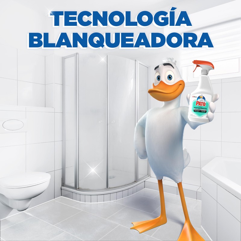Pato Antihongos, Limpiador de Baños Con Cloro, Desinfecta y Elimina