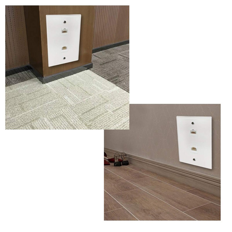 AV Wallplate Cat6 Ethernet Keystone Insert Jack Network Wall Plate