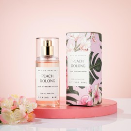 Hair Perfume for Women, Alcohol Free Long Lasting Fragrance Spray for Hydrating Shine, Argan Oil Scented Hair Serum with Keratin & Elastin (Peach Oolong) 2.7 fl oz