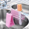 JIANYI 4-in-1 Sponge Holder, 304 Stainless Steel Sponge Holder for