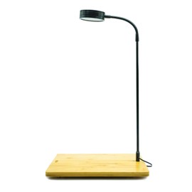 SAHENITEANA LED Aquarium Light, 360-Degree Full Spectrum Led Light with Bamboo Board, 10W Nano Fish Tank Light, USB Powered, Flat Nano Aquarium Light, Fish Tank Light Suitable for Plant Growth (S)