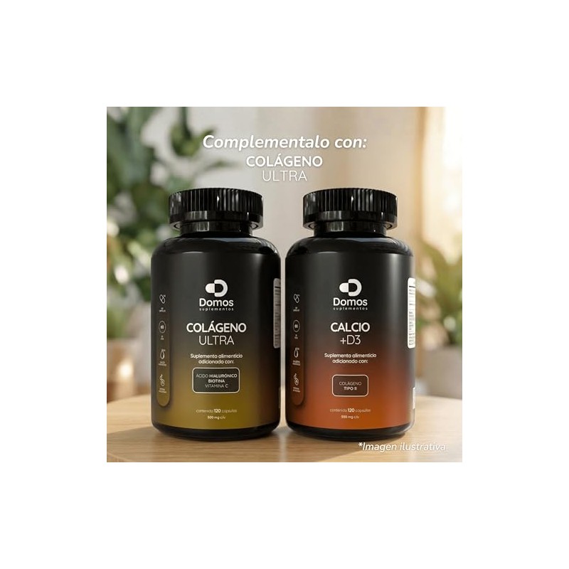 Suplementos Domos- Calcio + Vitamina D3 + Colágeno Tipo ll