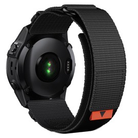 Upgraded Watch Nylon Sports Band for Garmin Fenix 8 51mm / epix Pro 51mm / Enduro/Instinct 2X, Adjustable Loop Woven Webbing Wrist Belt for Fenix 7X / 6X / 5X