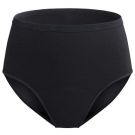 REELINDRY Incontinence Underwear for Women Absorbency Washable Leak Proof Panties Bladder Protection Postpartum High Waist 1 Pack (Black, M)