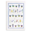 Kracht Terry Tea Towel with Lavender Basket Print 45 x