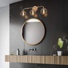 Gold Bathroom Light Fixtures, 3-Light Bathroom Vanity Light Fixtures with