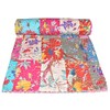 V Vedant Designs Bird Print Patchwork Cotton Kantha Quilt Throw