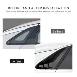 DLOVEG Rear Side Window Louvers Compatible for 2021 2022 2023 2024 2025 Kia K5 Accesories Sport Style Air Vent Cover (Glossy Black)