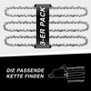 tallox 3 Saw Chains 3/8 Inch 1.3 mm 40 TG