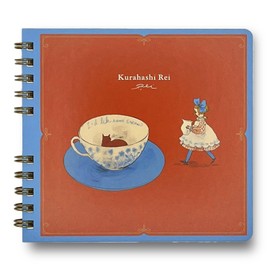 Gakken Stayful Kurashirei Square Ring Notebook, Black Tea D06882