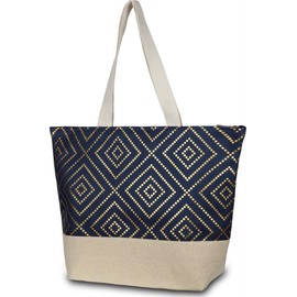 normani XXL Beach Bag, Women's Handbag with Long Handle, Shoulder Bag for Women, 19 Litre Volume with Inner Pocket, blue