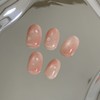 [Handmade Nail Tips] Peach Nail Tips - Short Oval Mini