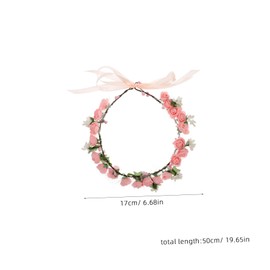 Ipetboom Floral Headpiece for Women Wedding Flower Crown Headband Bridesmaid Head Jewelry Bridal Hair Accessories Chic Design