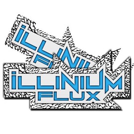 ILLINUM FLUX JDM 2016 2017 2 ILLINIUM FLUX WHITE BLUE STICKERS VINYL DECAL KIT STICKER PACK WINDOW LIP P1