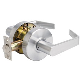 Master Lock SLCHPG26D Heavy Duty Lever Style, Grade 2 Commercial Passage Door Lock, Brushed Chrome/Chrome