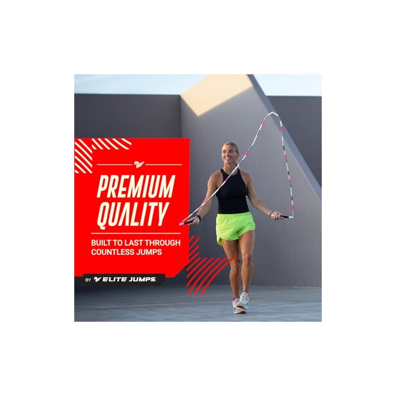 EliteSRS - Cuerda de salto de fitness con abalorio pesadas