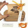 50Pcs Small Thank You Maple Leaf Box with Window 3.5x2.5x1Inch