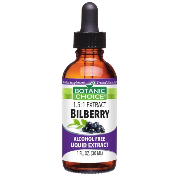 Botanic Choice Bilberry Alcohol Free Liquid Extract, 1 Fluid Ounce