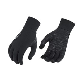 Eddie Bauer Touchscreen Warm Running Glove Liners, Standard Men's and Women's Cool Weather Gloves, Black, Medium