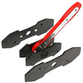 G-PLUS 360° Brake Caliper Press Tool with 2 Groups Steel Plates,4 in 1 Universal Disc Ratchet Brake Caliper Tool,Ratchet Piston Spreader Automotive Tools Car Brake Repair & Instalation Red