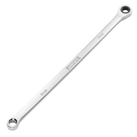 Draper 27765 HI-TORQ Metric Extra-Long Double Ring Ratchet Spanner, 8mm