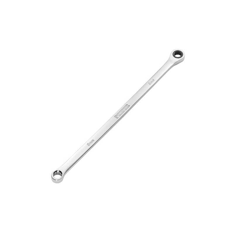 Draper 27765 HI-TORQ Metric Extra-Long Double Ring Ratchet Spanner, 8mm