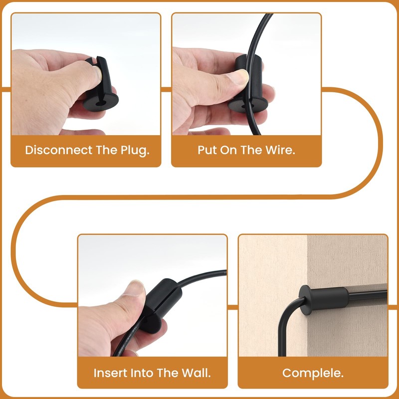 ZDRU 2pcs in Wall Pass Through Cable Routing Kit Compatible
