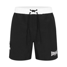 Lonsdale Herren Thorpe Badehose, Black/White, Medium