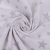Decorative Fabric Curtain Fabric Raumhoch Star White Grey 2.8 m