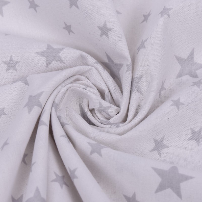 Decorative Fabric Curtain Fabric Raumhoch Star White Grey 2.8 m