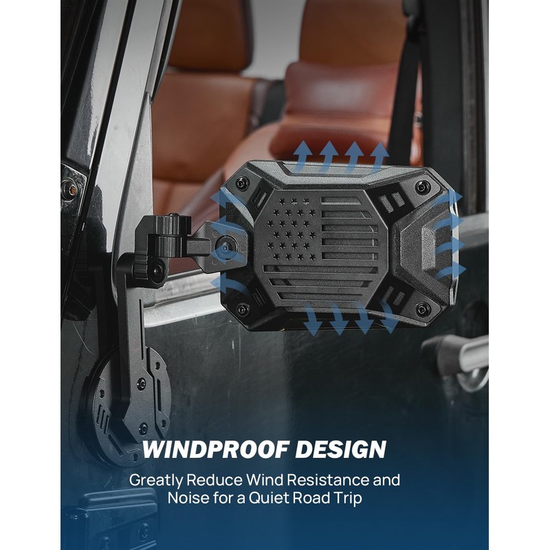 JOYTUTUS Wrangler Side Mirrors Replacement Compatible with Wrangler JK JKU