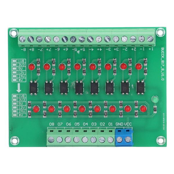 8 Channel Driver Photoelectric Isolated Module Optical Isolation Module 24V