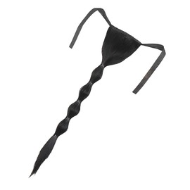 Healeved Long Bubble Ponytail Extension for Women Braided High-temperature Hairpiece for Parties Cosplay and Daily Wear Elegant Afro Puff Style