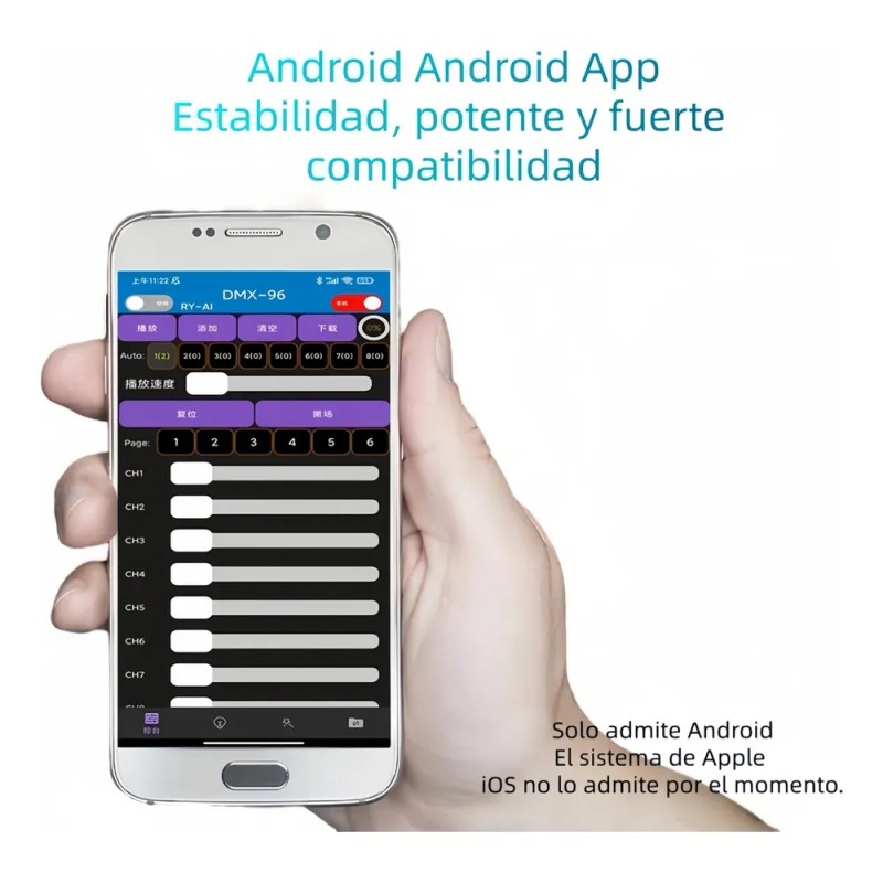 Interfaz Dmx Rdm Via Bluetooth Con App Smartphone 96 Canales