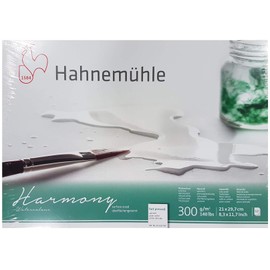 Hahnemühle Harmony Watercolour Cardboard, Satined, 300 g/m², 21 x 29.7 cm, 12 Sheets. Made in Germany