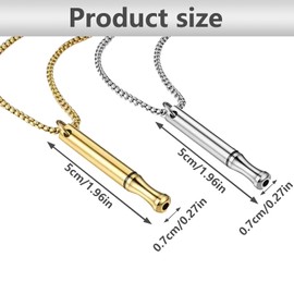 2 Pcs Breathing Necklace,Breathing Necklace,Anxiety Necklace,Exercises Necklace for Christmas Valentines Gift (Gold&Sliver)