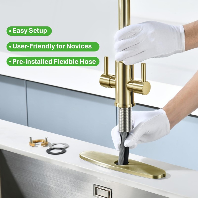 PAKING Kitchen Faucet, Kitchen Sink Faucet, 2 Handles Sink Faucet,