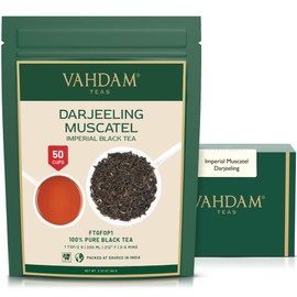 VAHDAM, FRESH HARVEST- Imperial Darjeeling Tea Loose Leaf (50 Cups) LIMITED EDITION MUSCATEL FLAVOUR - High Grown In Select Tea Estates | Pure Unblended | 3.53oz