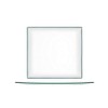 H&H Transparent, Plate, Square 25 cm, Glass, 1 Pieces